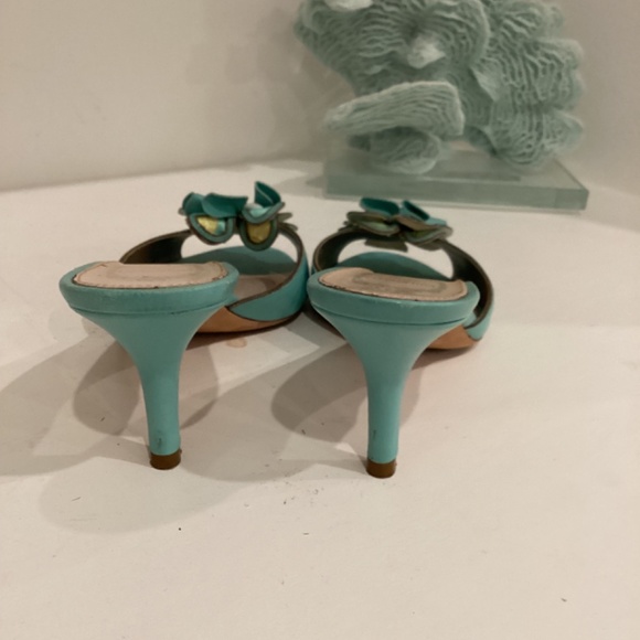 Emilio Pucci low heel floral slides GORGEOUS 37 6.5 - Picture 7 of 14